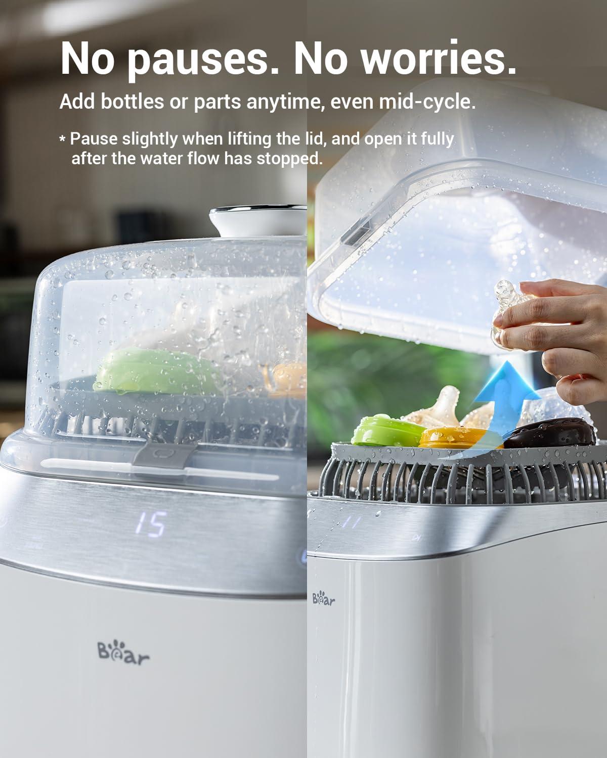 image:imageBear Bottle Washer Pro Baby Bottle Washer and Sterilizer and Dryer All in One Machine for Bottles Pump Parts amp Baby Essentials with 90 Detergent Tablets Effortless TimeSaving