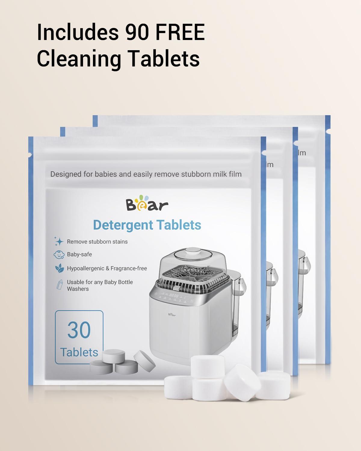 image:imageBear Bottle Washer Pro Baby Bottle Washer and Sterilizer and Dryer All in One Machine for Bottles Pump Parts amp Baby Essentials with 90 Detergent Tablets Effortless TimeSaving