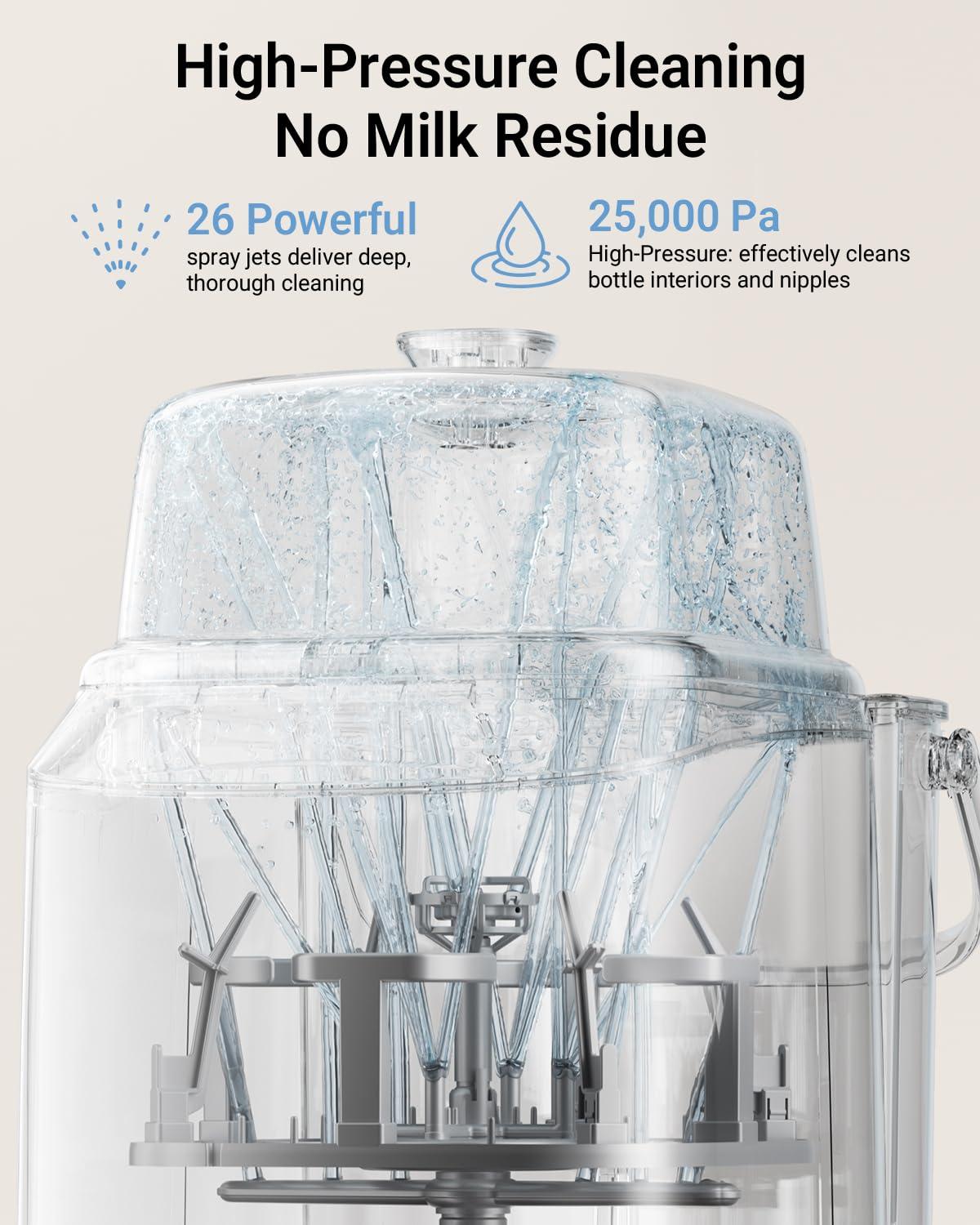 image:imageBear Bottle Washer Pro Baby Bottle Washer and Sterilizer and Dryer All in One Machine for Bottles Pump Parts amp Baby Essentials with 90 Detergent Tablets Effortless TimeSaving