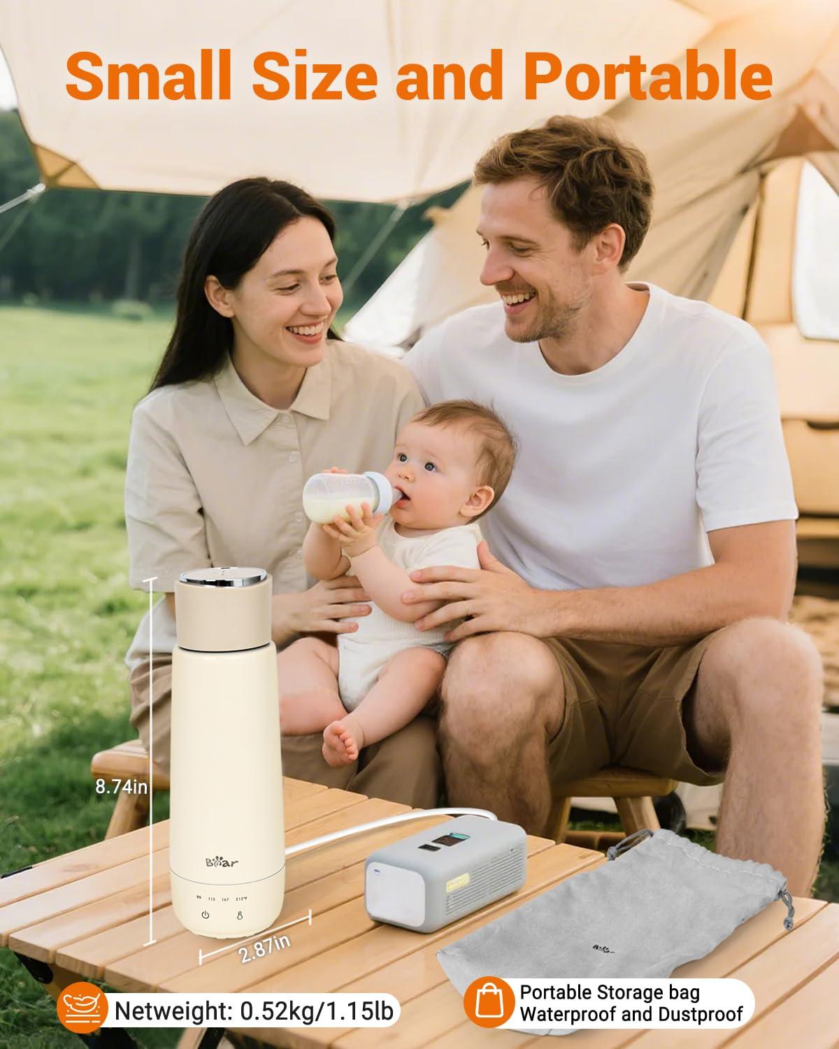 image:imageBear Milk Warmer Fast Water Warmer for Baby Formula with 10 Oz Large Capacity Accurate 4 Temp Setting and Automaticlly Keep Warm Compact Bottle WarmerNo Battery 110V Only