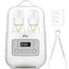 image:imageBear Bottle Warmer Baby Double Bottles Heater Breastmilk Food Warmer for New Born Twins with Temp Control 24H Water Bath Warming Fast Heating Steaming Thaw Multifunctional