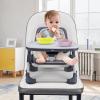 image:imageBear Booster Seat for Kitchen Chairs Portable High Chair for Babies 612 Months Adjustable 3Level Foldable Booster with Removable Tray Ideal for Home Outdoor Camping and Travel