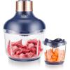 image:imageBear Food Processor Electric Food Chopper with 2 Glass Bowls 8 Cup25 Cup 400W Power Grinder with 2 Sets Stainless Steel Blades 2 Speed for Meat Vegetables and Baby Food